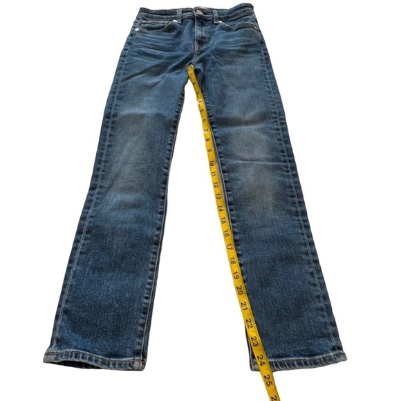 CQY Jeans Japanese Denim Mid Rise Straight Leg Medium Wash Cropped Jeans 24 - Picture 10 of 16